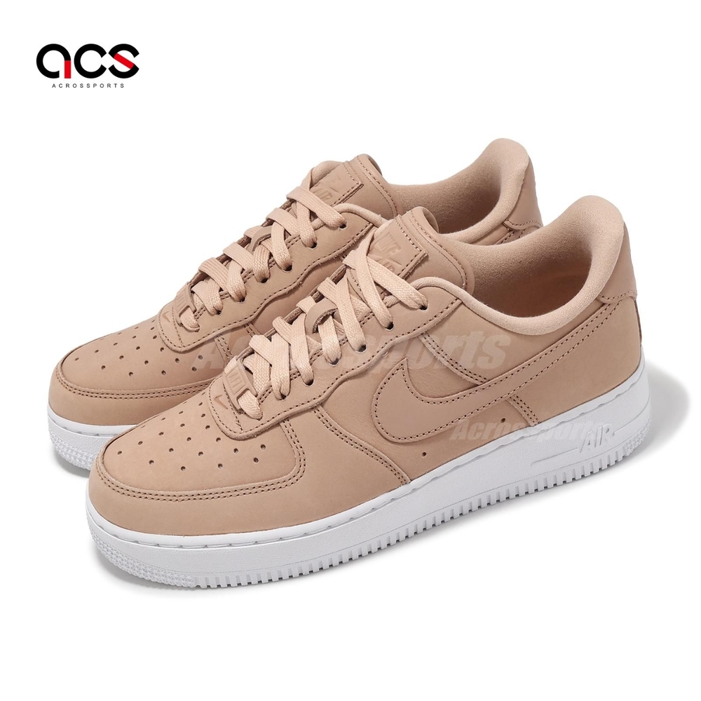 Nike 休閒鞋 Wmns Air Force 1 PRM MF 女鞋 卡其 白 皮革 AF1 DR9503-201