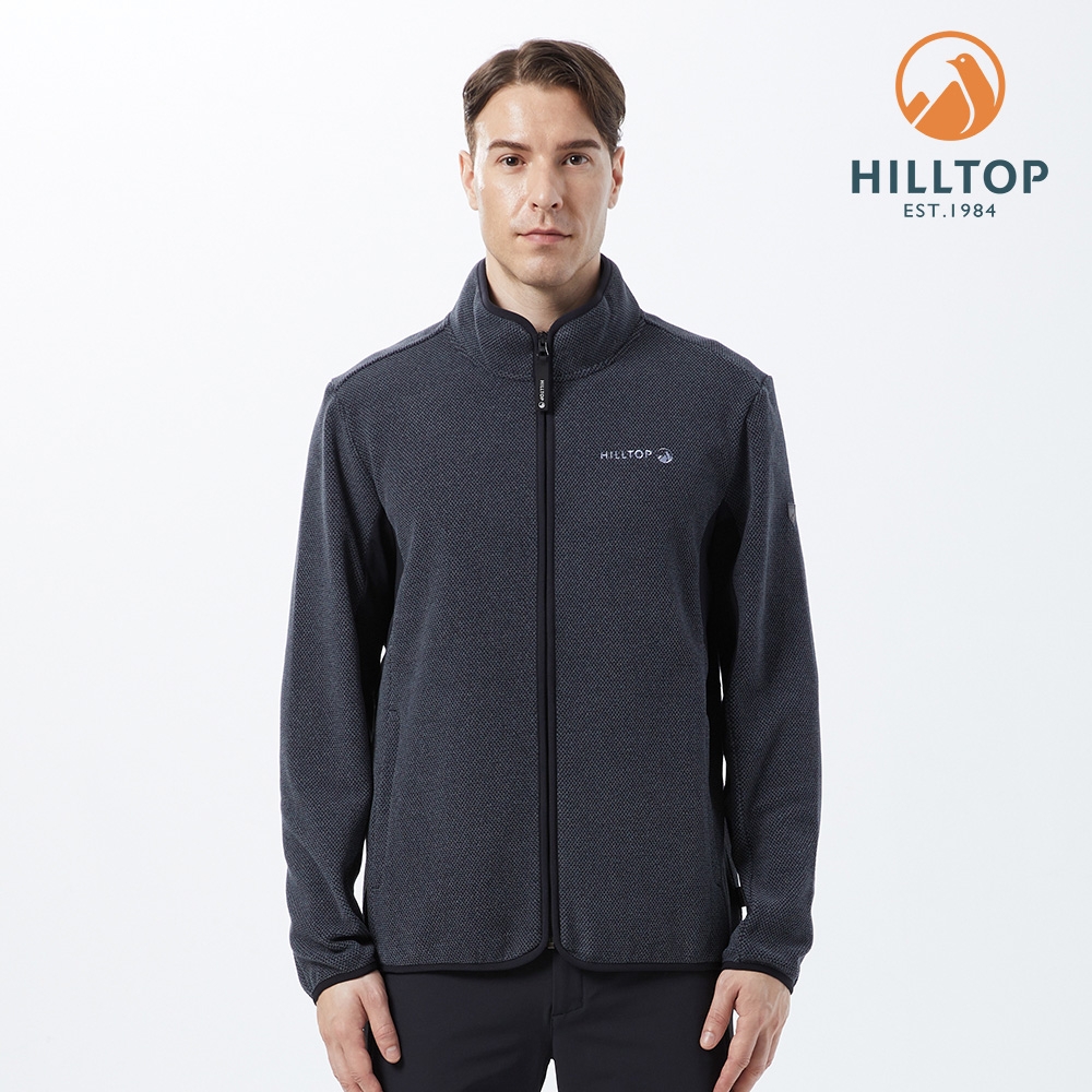 Hilltop 山頂鳥 Multifunction Fleece 男款石墨烯吸濕快乾保暖刷毛外套 PH22XMZ6 黑