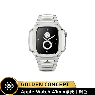 【Golden Concept】Apple Watch 41mm錶殼 銀錶框 銀不銹鋼錶帶 WC-RO41-SL