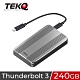 TEKQ 240G Rapide Thunderbolt 3 外接式SSD行動硬碟-太空灰 product thumbnail 1