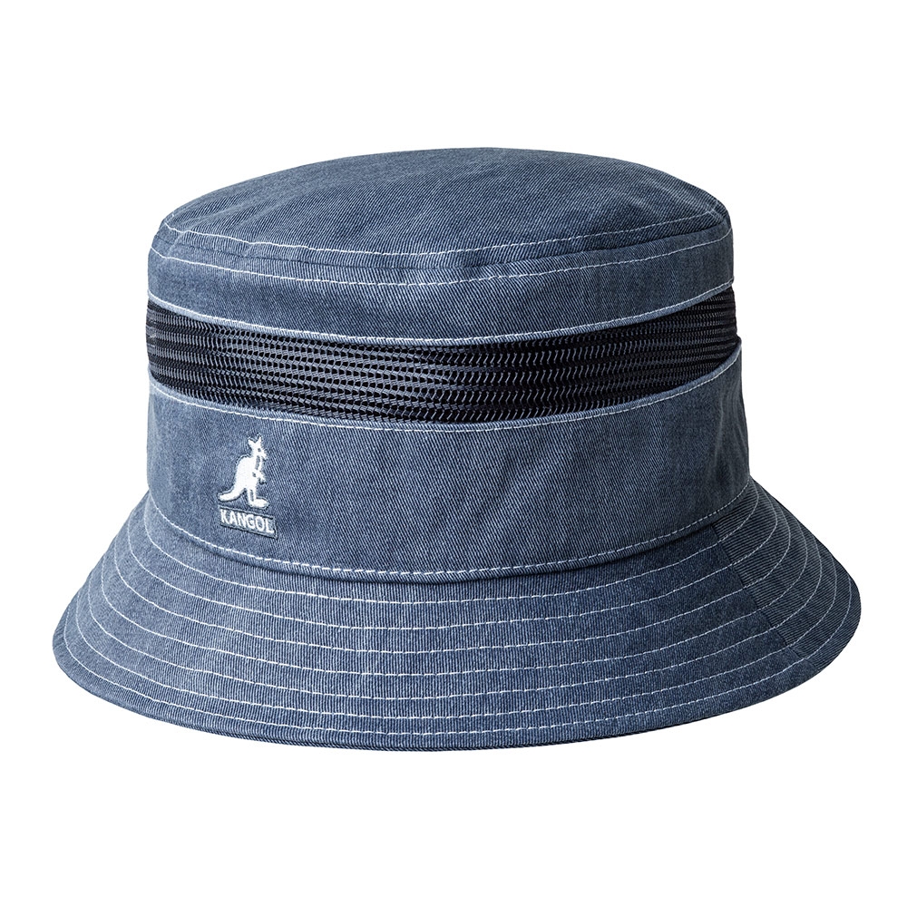 KANGOL-COTTON MESH 棉質網面漁夫帽-深藍色