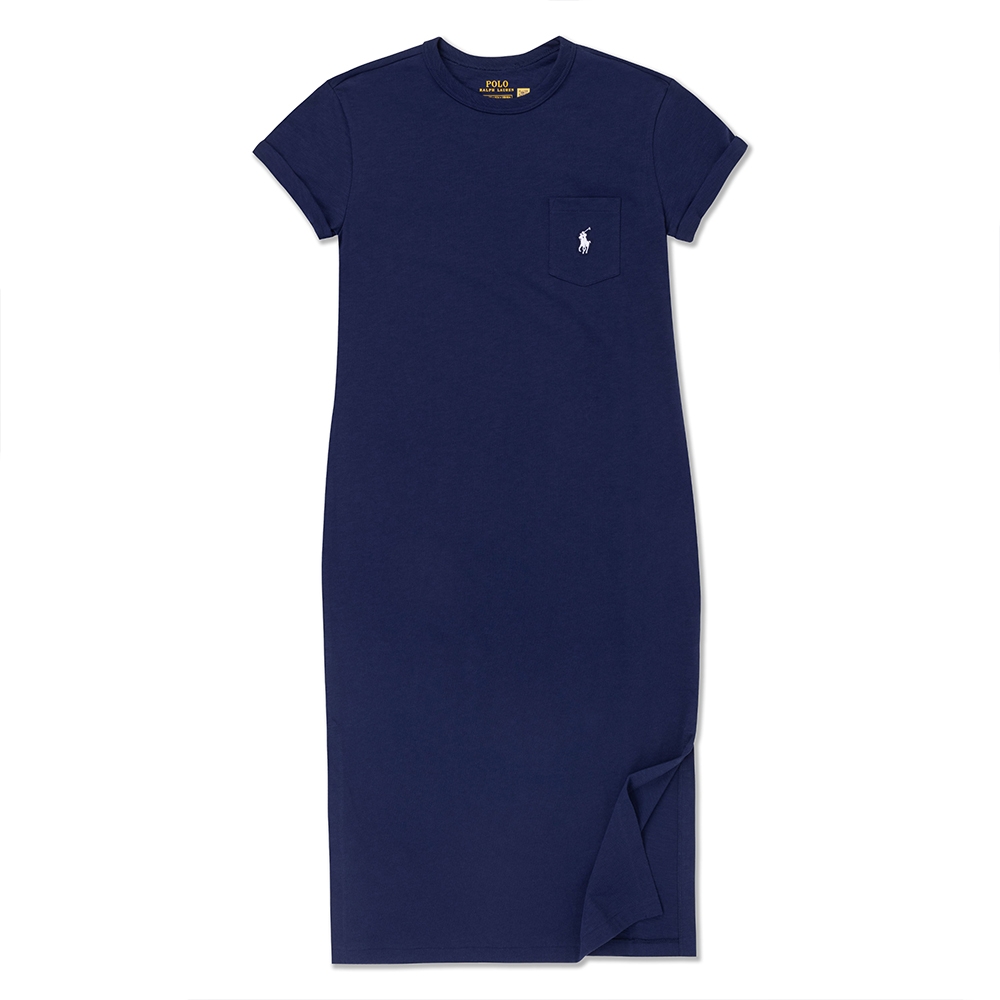 Polo Ralph Lauren RL 熱銷刺繡口袋小馬短袖連身裙(女)-深藍色
