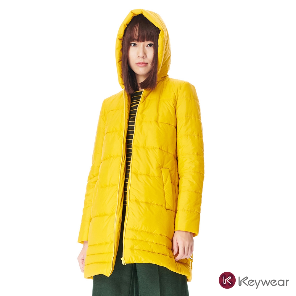 KeyWear奇威名品    輕暖保暖長袖外套-黃色