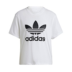 Adidas TRFL Tee Boxy IN8441 女 短袖 上衣 T恤 經典 三葉草 休閒 寬鬆 棉質 白