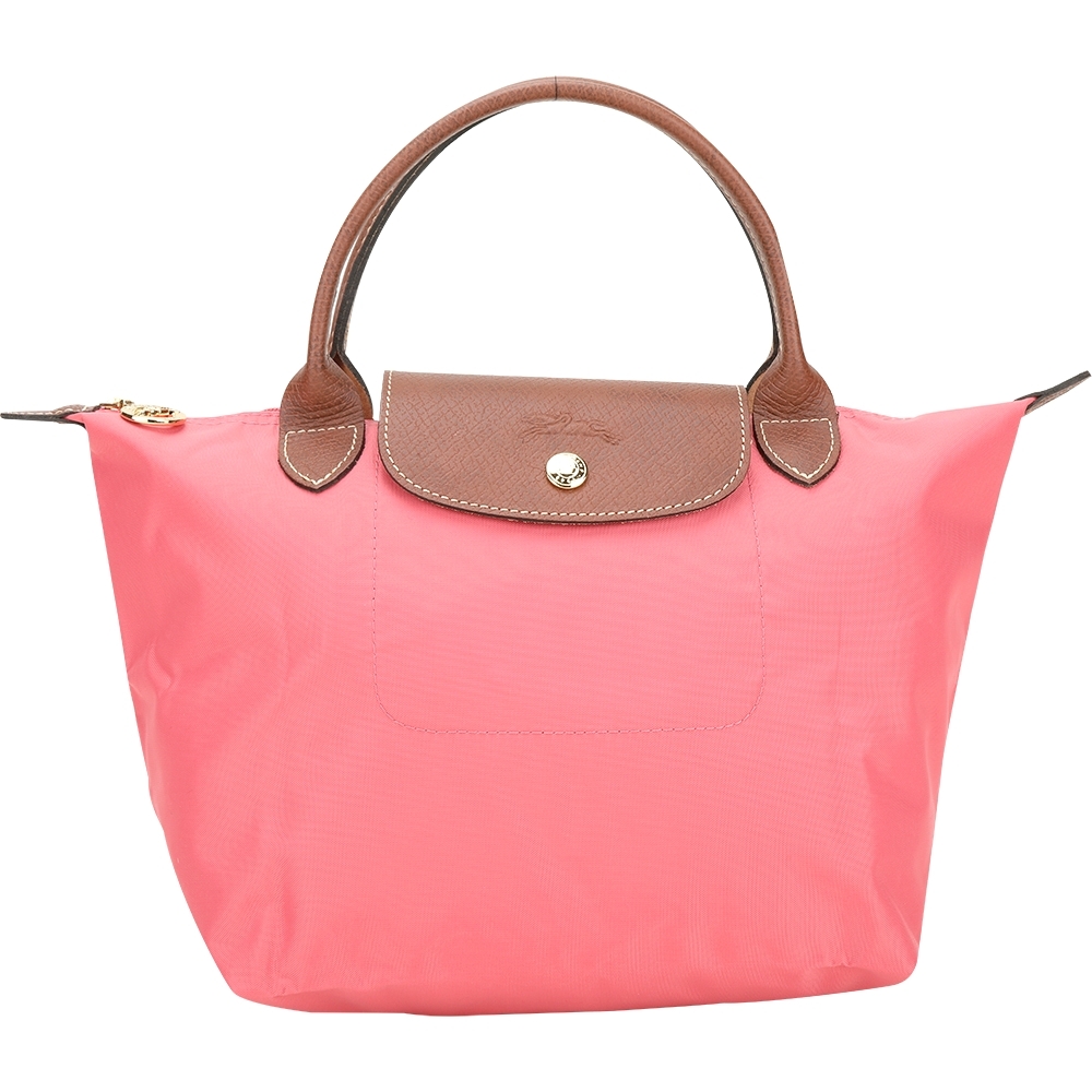 LONGCHAMP Le pliage 原創系列 短提把摺疊水餃包(S/粉桃色)LONGCHAMP