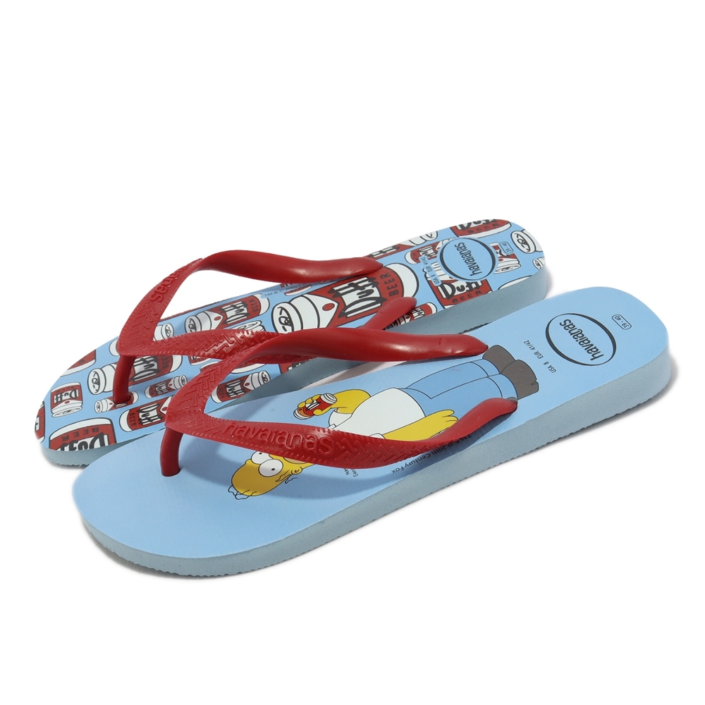 Havaianas 拖鞋 Simpsons Flip Flops 男鞋 藍紅 辛普森家庭 夾腳拖 人字拖鞋 41378892404U