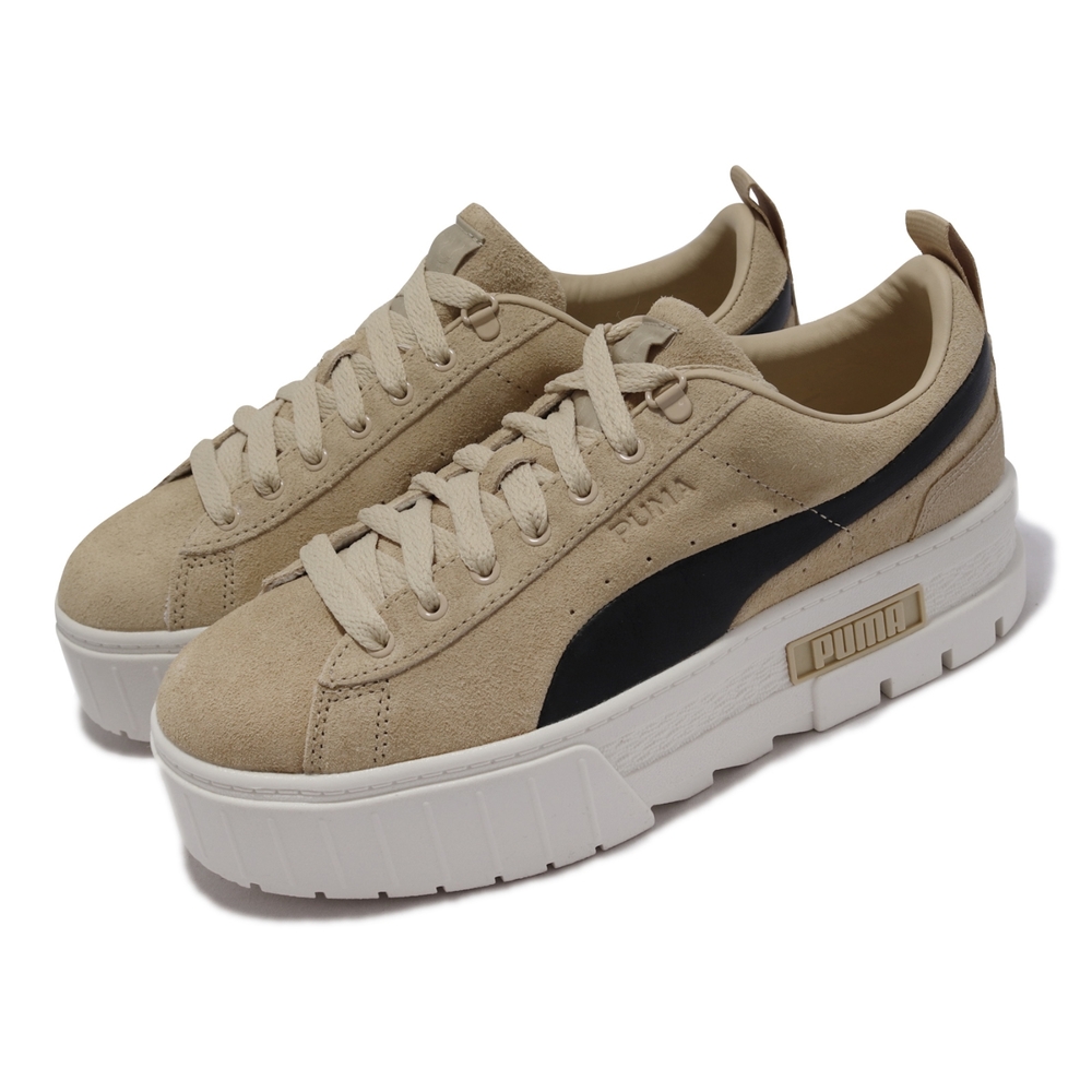 Puma 休閒鞋 Mayze Infuse Wns 女鞋 淺咖 卡其 黑 厚底 增高 麂皮 38165201