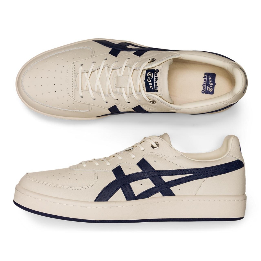 Onitsuka Tiger鬼塚虎- GSM SD 休閒鞋1183A803-200 米色底藍邊| 男性