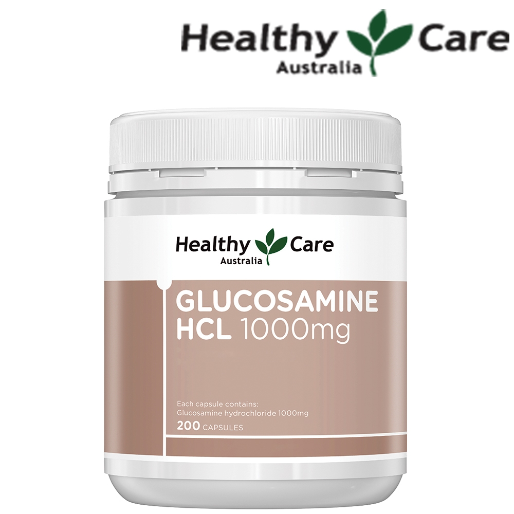 澳洲 Healthy care-即期品 葡萄糖胺膠囊1000mg-2024年3月到期(1瓶 200顆/罐)