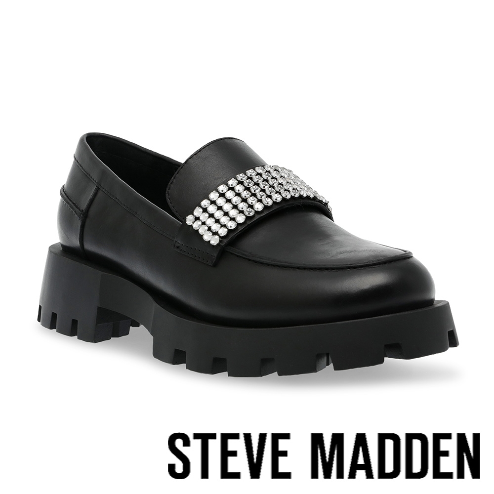 STEVE MADDEN-MARIETTA 鑽飾厚底樂福鞋-黑色