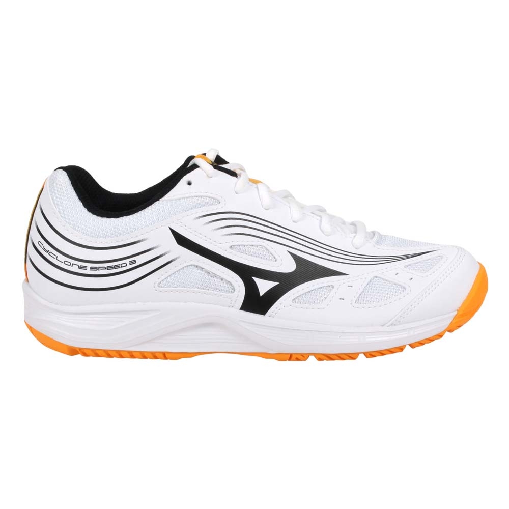 MIZUNO CYCLONE SPEED 3 男排球鞋-運動訓練美津濃V1GA218013 白黑黃 