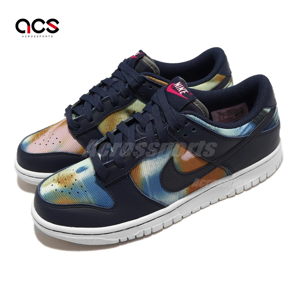 Nike 休閒鞋Dunk Low SE GS GRAFFITI 深藍彩色塗鴉風女鞋大童DM1051