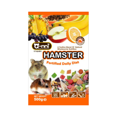 Q-nni-寵物鼠水果大餐 500g (17-Q-001) x 2入組(購買第二件贈送寵物零食x1包)