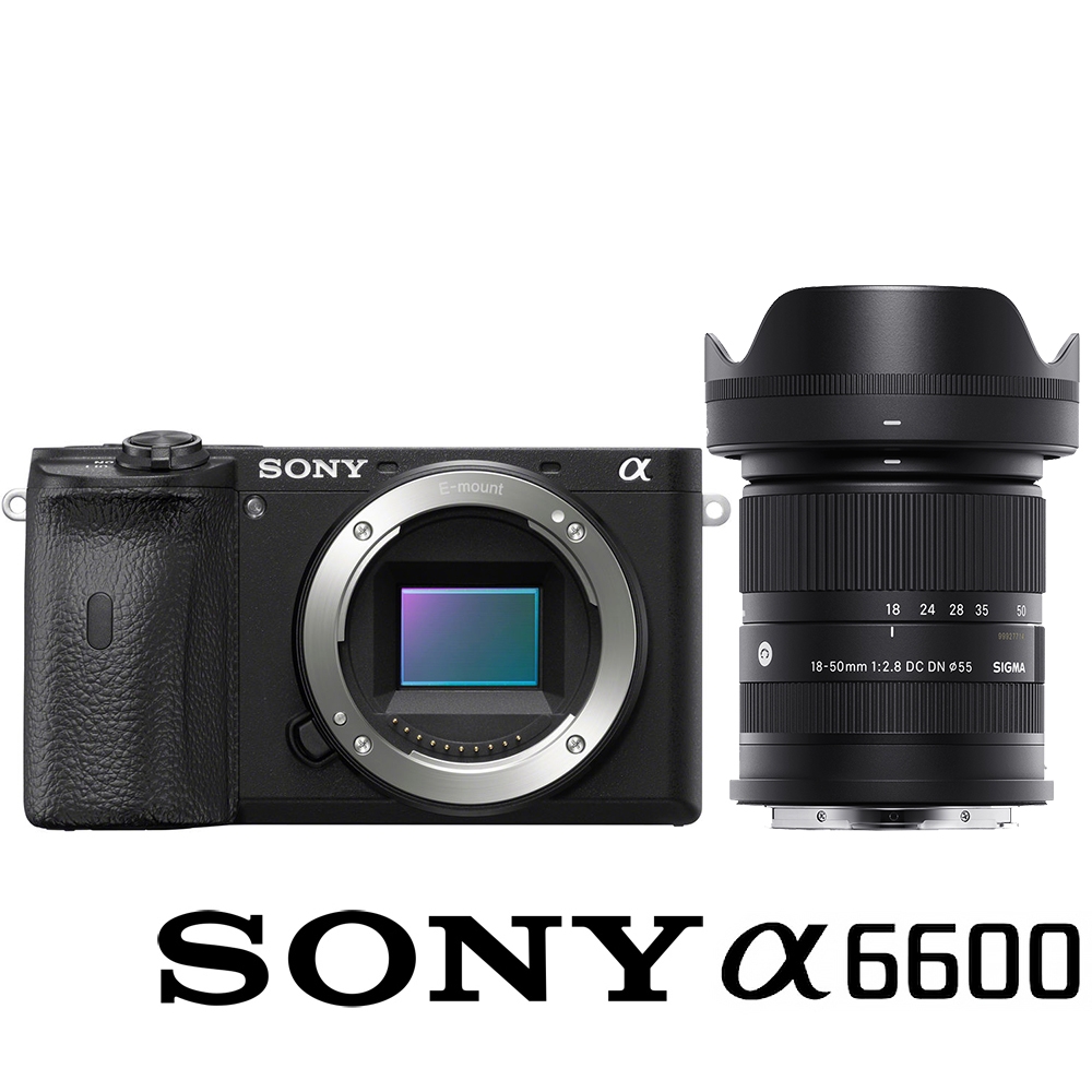 SONY ILCE-6600 / A6600 附 SIGMA 18-50mm F2.8 DC DN (公司貨) 微單眼數位相機 防手震 4K 翻轉螢幕  | 單眼/微單-APSC | Yahoo奇摩購物中心