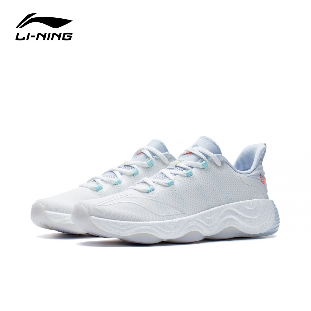 【LI-NING 李寧】無界Ⅲ 女子 反光 輕量 高回彈 多功能 健身鞋 白/冰藍色 AFVS004-8