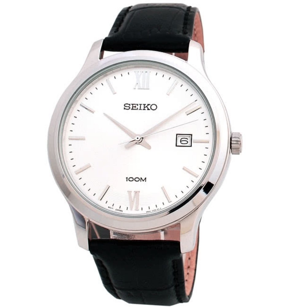 SEIKO 精工 簡約城市腕錶-銀白/41mm-SUR225