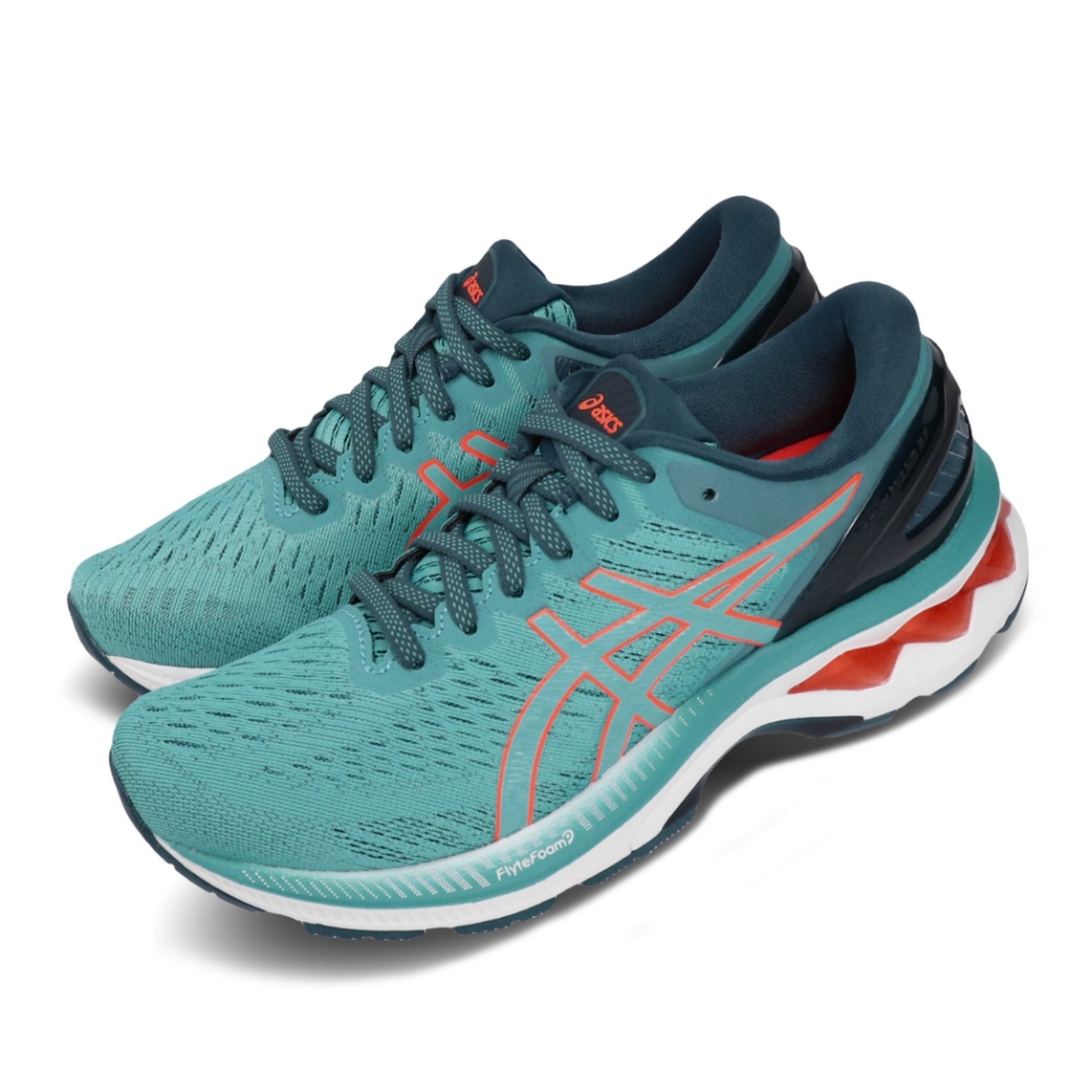 Asics 慢跑鞋 Gel-Kayano 27 寬楦 女鞋 亞瑟士 路跑 輕量 高支撐 亞瑟膠 綠 橘 1012A713300