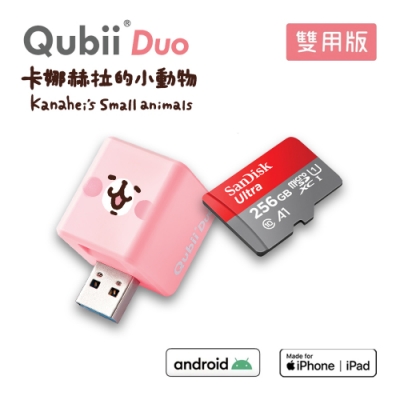 【雙用】QubiiDuo 備份豆腐娜赫拉 附SanDisk 256G公司貨