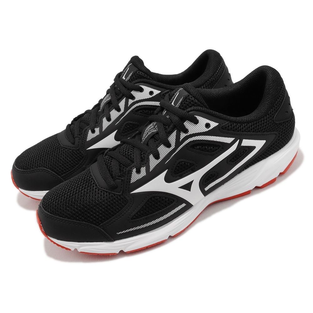 Mizuno 慢跑鞋 Spark 7 男鞋 黑 白 透氣 反光 路跑 運動鞋 K1GA2203-01