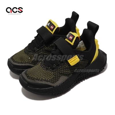 adidas 童鞋 Sport Pro EL K 中童 黑 黃 樂高 魔鬼氈 LEGO 聯名款 運動鞋 愛迪達 GW8124