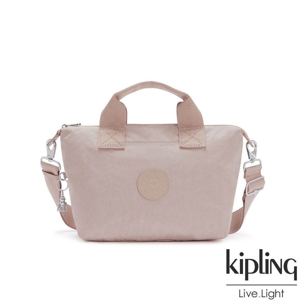 Kipling 玫瑰拿鐵色簡約手提肩背托特包-KALA MINI