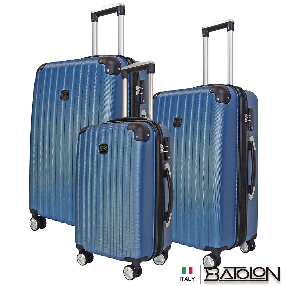 義大利BATOLON 20+24+28吋 風華再現TSA鎖加大ABS硬殼箱/行李箱 (冰雪藍)