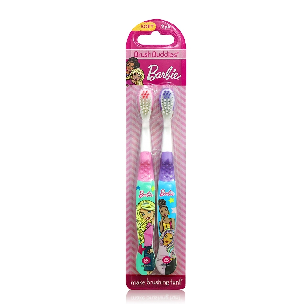 美國熱銷卡通 Barbie 2入兒童牙刷
