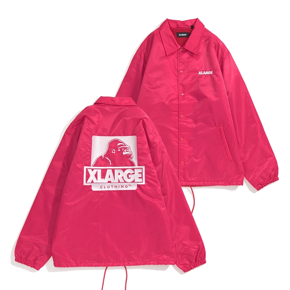 XLARGE EMBROIDERY OG COACHES JACKET防風外套-粉| Yahoo奇摩購物中心