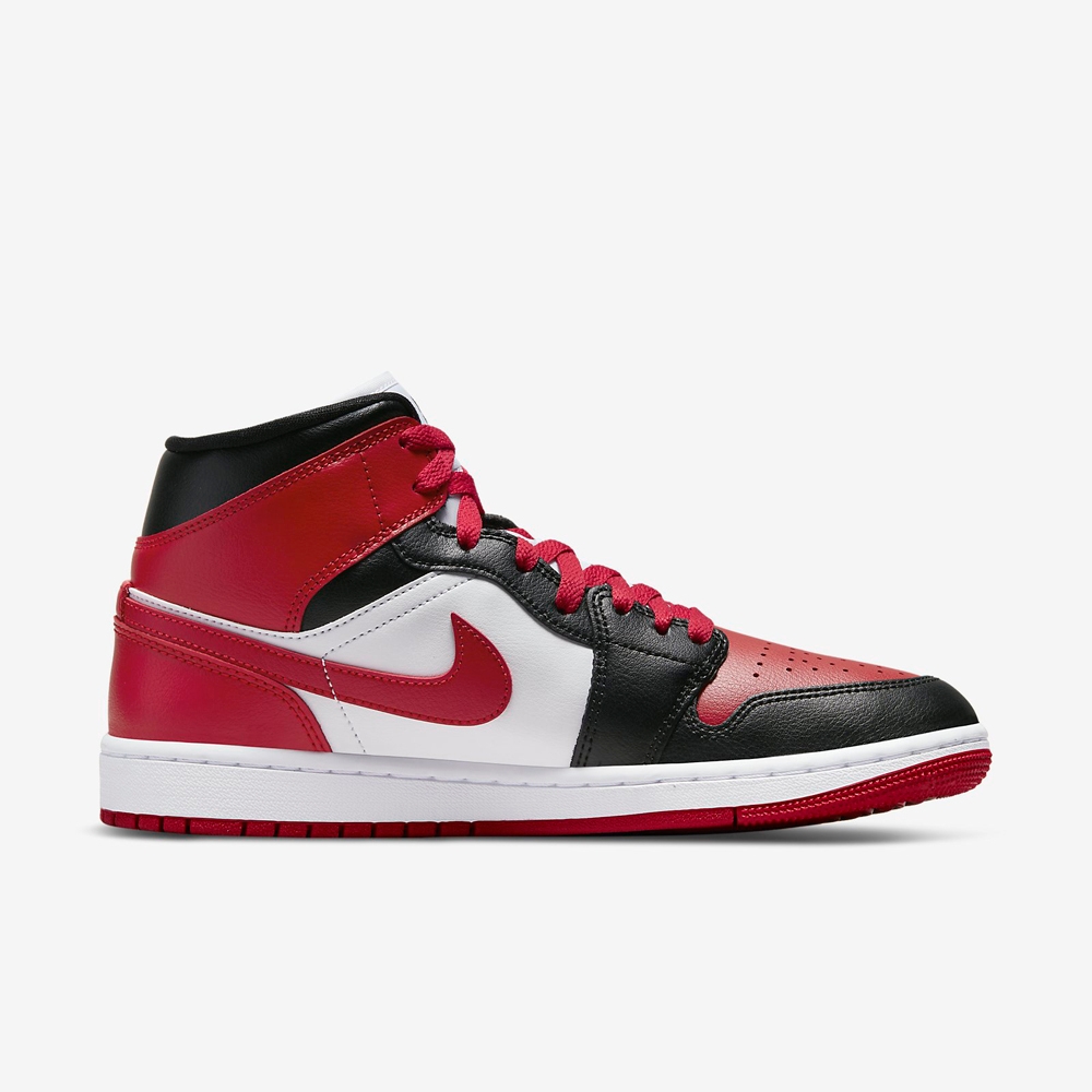 Nike Wmns Air Jordan 1代Mid 女鞋男鞋黑紅Bred Toe 芝加哥AJ1 BQ6472