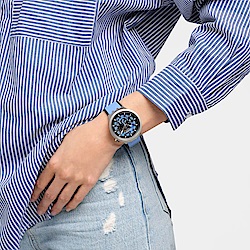 Swatch BIG BOLD系列手錶 BLUE DAZE 迷霧藍 (47mm) 男錶 女錶 手錶 瑞士錶 錶