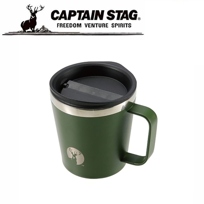 日本【鹿牌CAPTAIN STAG】泡麵馬克杯 450ml 橄欖綠