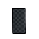 二手品 Louis Vuitton Brazza 經典棋盤格對開長夾(N62665-黑灰) product thumbnail 1