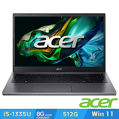 (福利品)Acer 宏碁 Aspire 5 A515-58P-599T 15.6吋筆電i5-1335U/8G/512G/Win11)