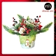 交換禮物-摩達客 松針紅果裝飾聖誕綠色花盆 product thumbnail 1