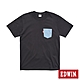 EDWIN 再生系列 CORE 環保再生牛仔口袋短袖T恤-男-黑色 product thumbnail 1