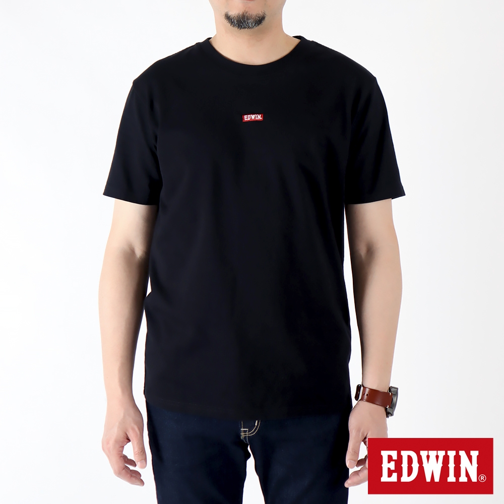 EDWIN 人氣復刻 EDWIN繡花短袖T恤-男-黑色