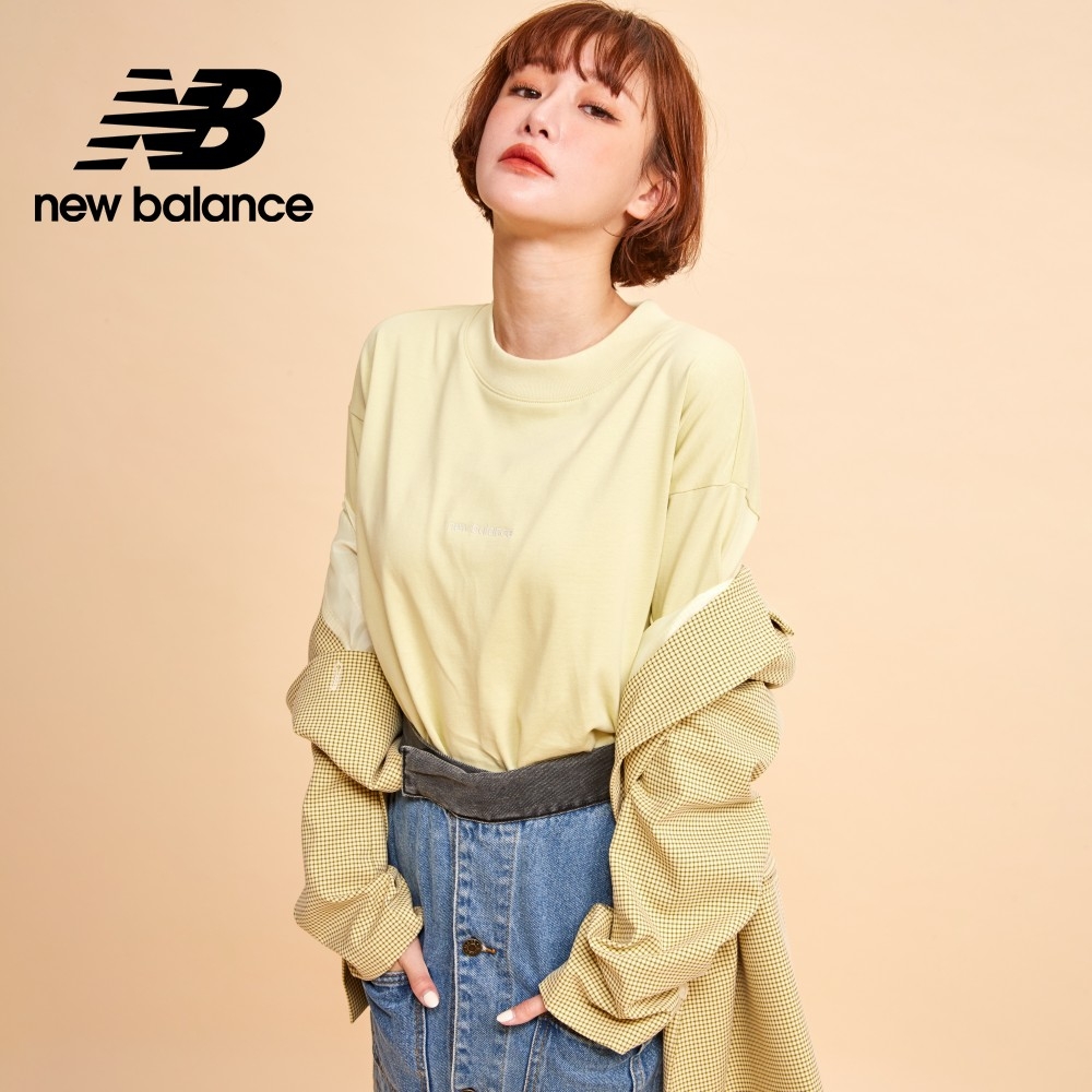[New Balance]圓領刺繡LOGO短袖上衣_男性_薑黃色_AMT33560MRO