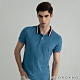 GIORDANO 男裝素色線條POLO衫 - 74 巴厘亞塔藍 product thumbnail 1