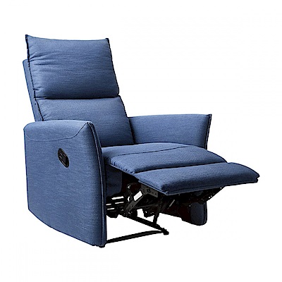 hoi! 林氏木業頭手動型獨立筒單人躺椅沙發 LS170-紳士藍 (H014307956)