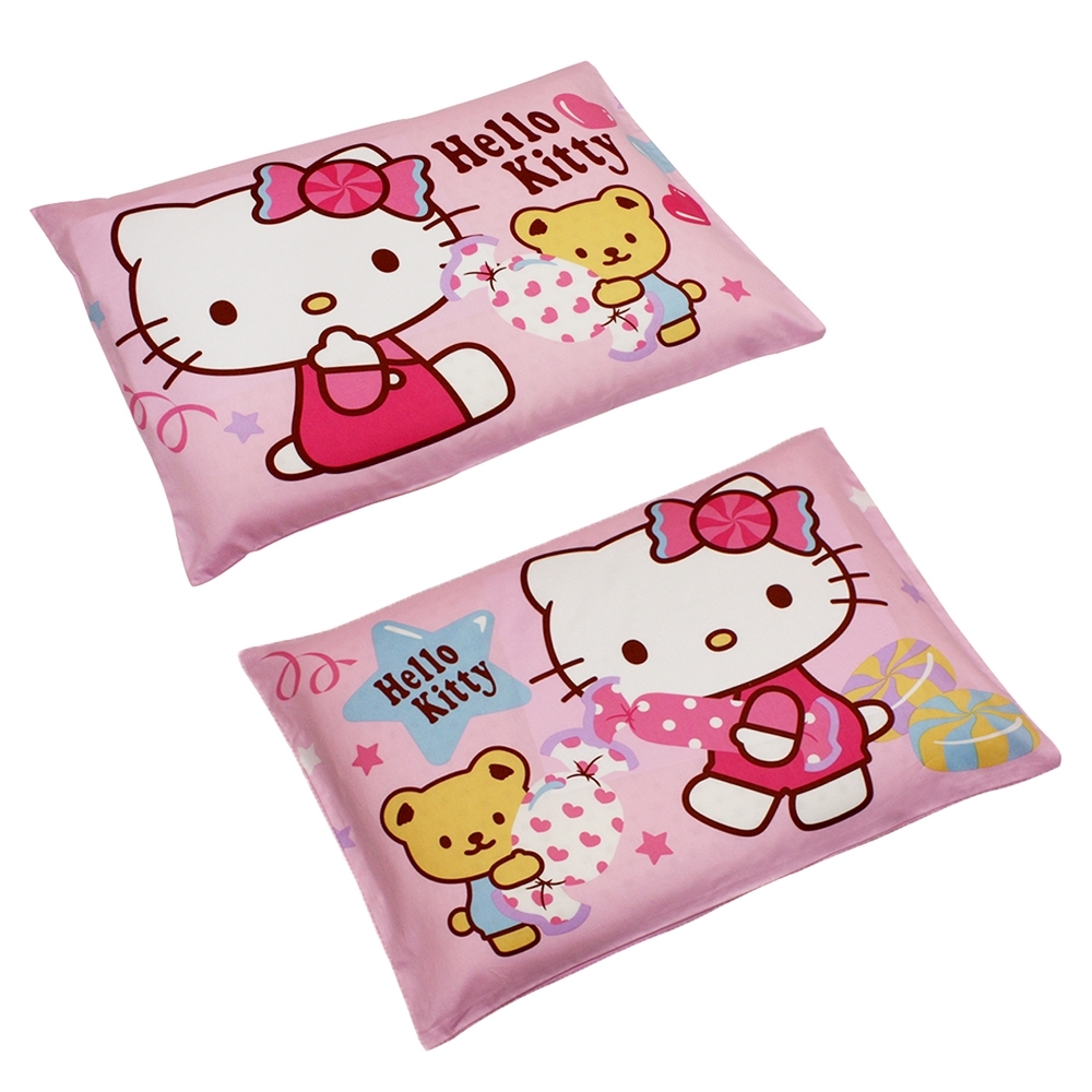 鴻宇 美國棉 抗菌Hello Kitty 100%乳膠 甜蜜夥伴-兒童標準乳膠枕1入