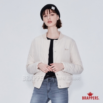 BRAPPERS 女款 棒球領短版外套-米白