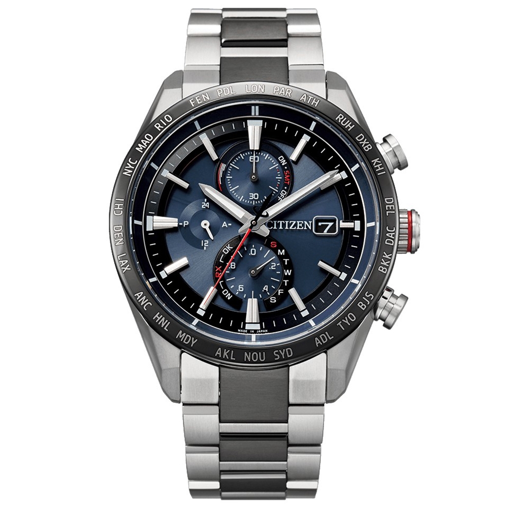 GENTS波比商務限定鋼帶錶藍寶石水晶鈦金屬錶42.0mm(AT8186-51L)通路限定