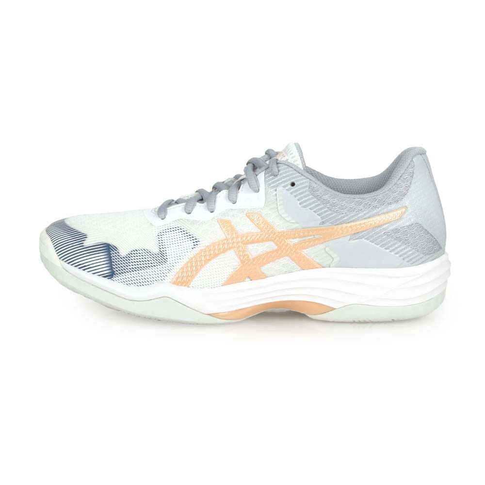 ASICS 女 排羽球鞋 GEL-TACTIC 白灰金