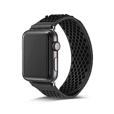 Apple watch網狀透氣矽膠無扣錶帶42ｍｍ