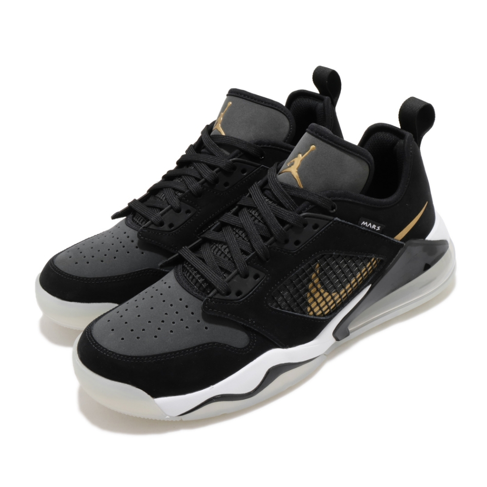 Nike 籃球鞋 Jordan Mars 270 Low 運動 男鞋 氣墊 避震 喬丹 舒適 運動 包覆 球鞋 黑 金 CK1196017