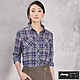 JEEP 女裝 復古風格紋長袖襯衫-藍灰 product thumbnail 1