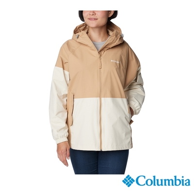 Columbia 哥倫比亞 女款-Columbia Park防潑連帽風衣外套-卡其 UWR18960KI/IS