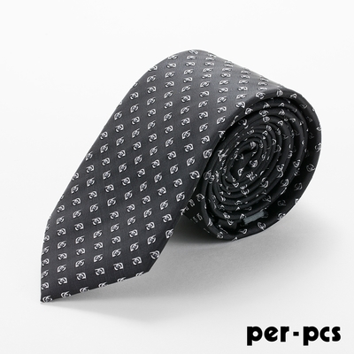 per-pcs 商務體面優質領帶_黑(D-109)