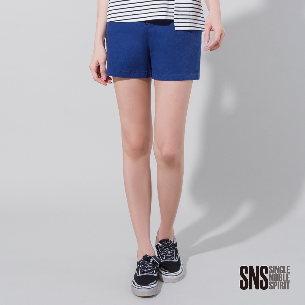 SNS 街頭感拉鍊裝飾棉質短褲(2色) product image 1