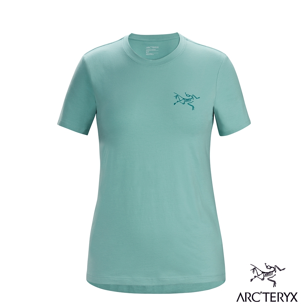 Arcteryx 始祖鳥 女 24系列 LOGO 有機棉 短袖 休閒Tee 粒子綠